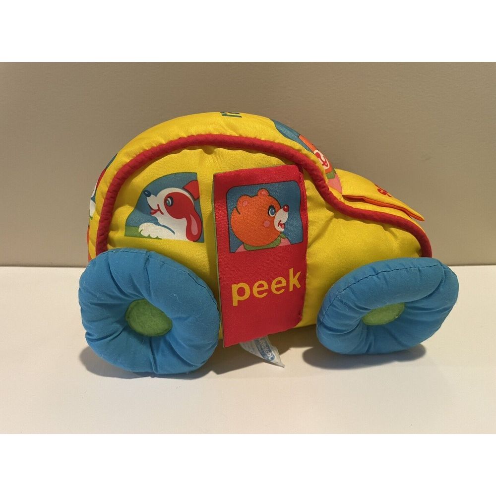 Playskool Educational Baby Plush Car Vehicle Learning Stuffed‎ Toy 1988